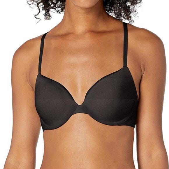 NWT Calvin Klein Push-up Plunge Bra Convertible Straps, Black, QP14280, Size 34C - Picture 1 of 6